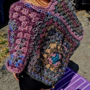 Handmade crochet poncho